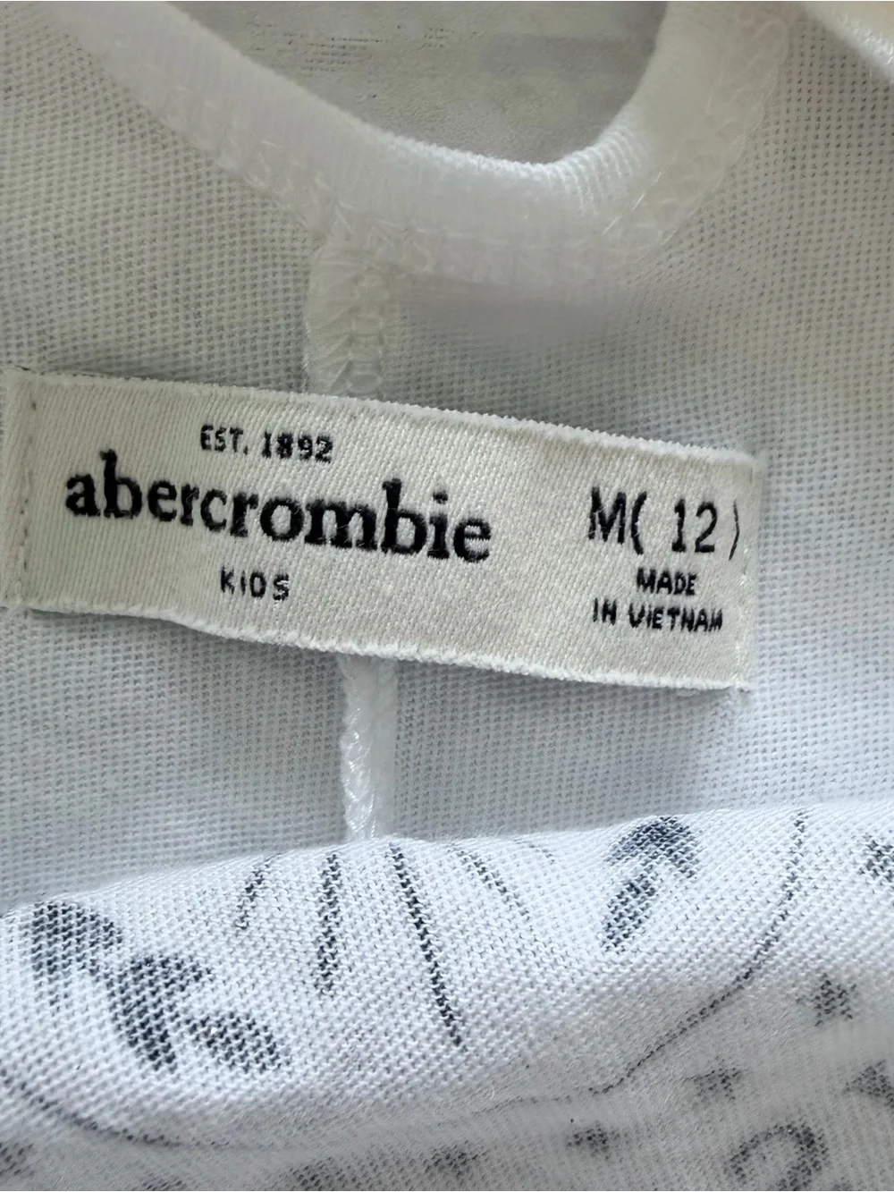 Abercrombie & Fitch Tank M (12) | NWT White Glitter Crisscross